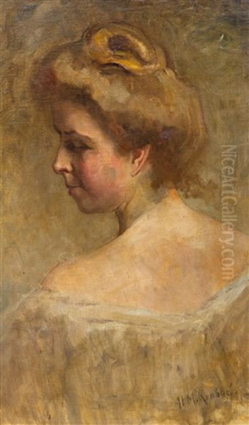 Portrait Of A Lady Oil Painting by Hendrik Maarten Krabbe