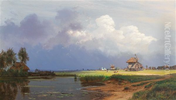 Before The Rain Oil Painting by Iosif Evstafevich Krachkovsky