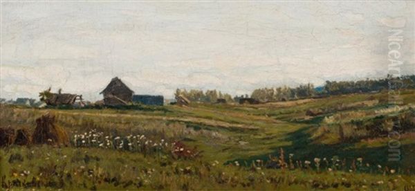 Paysage De Campagne Oil Painting by Iosif Evstafevich Krachkovsky