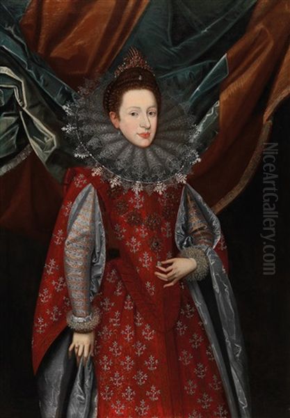 Portrait Of Margaret Of Savoy Oil Painting by Jan Kraek