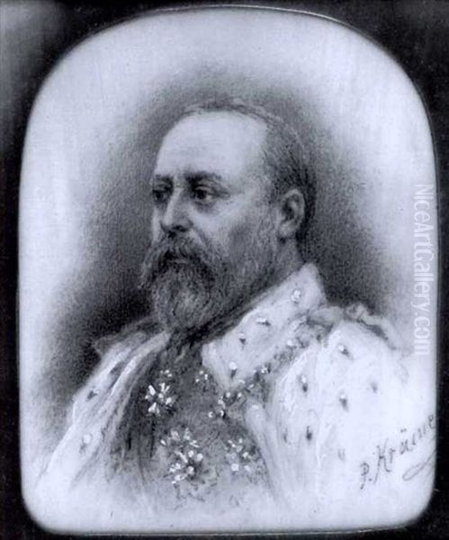 Portrait Of Hrh King Edward Vii Oil Painting by Peter Kraemer the Elder