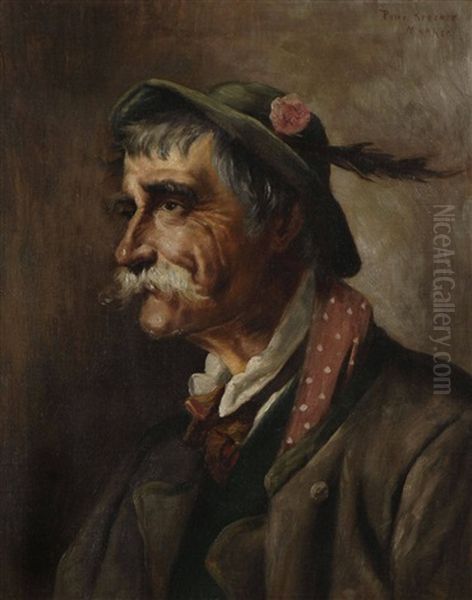 Bildnis Eines Bauern Mit Hut Oil Painting by Peter Kraemer the Younger