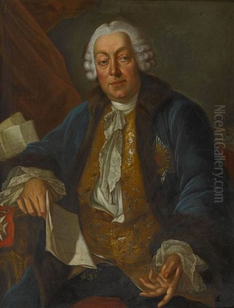 Philipp Andreas Von Ellrodt Oil Painting by Per Krafft the Elder