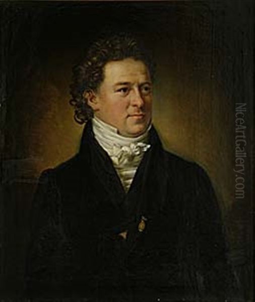 Livmedikus Lars Peter Ekman Oil Painting by Per Krafft the Younger