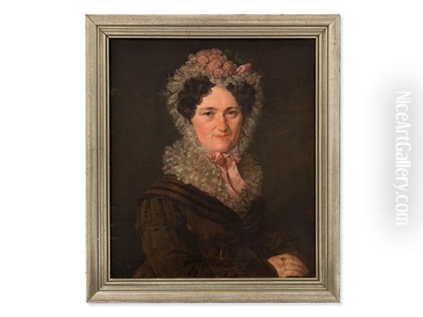 Portrait Of A Lady From Salzburg Oil Painting by Barbara Steiner Krafft