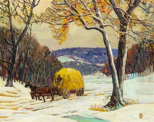 Abounding In Snow Oil Painting by Carl Rudolph Krafft