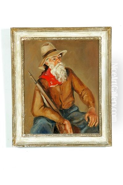 Portrait Of An Ozark Man Oil Painting by Carl Rudolph Krafft