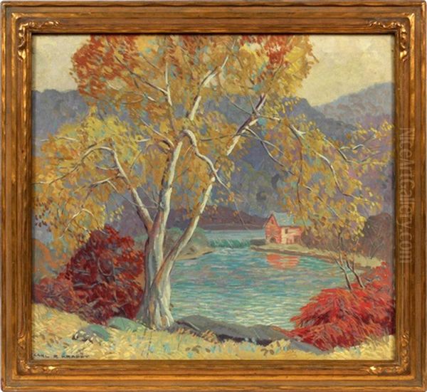 Autumn Song Oil Painting by Carl Rudolph Krafft