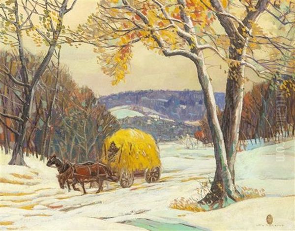 Abounding In Snow Oil Painting by Carl Rudolph Krafft