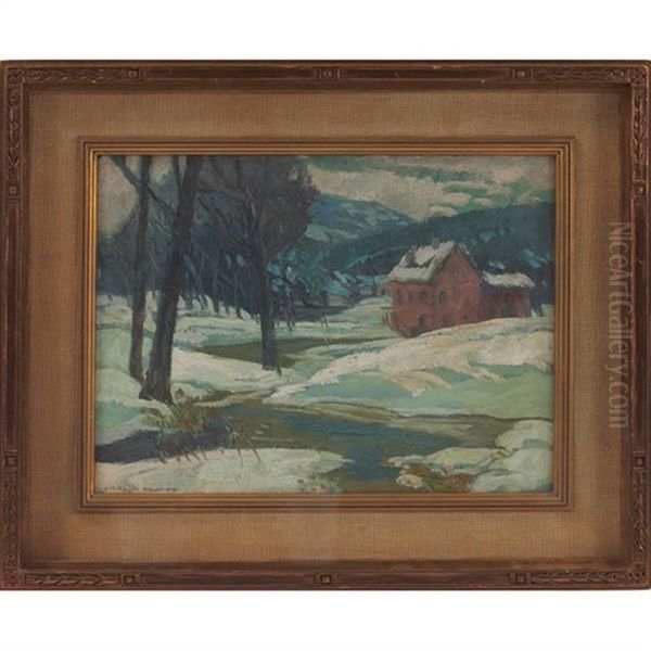 Snowbound Oil Painting by Carl Rudolph Krafft