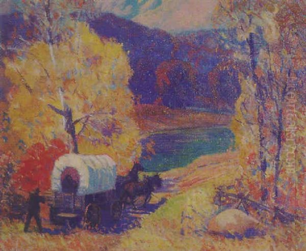 Ozark Pioneer Oil Painting by Carl Rudolph Krafft