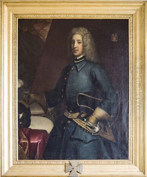 Portratt Av General Friherre Wilhelm Bennet, Landshovding I Hallands Och Malmohus Lan Oil Painting by David von Krafft