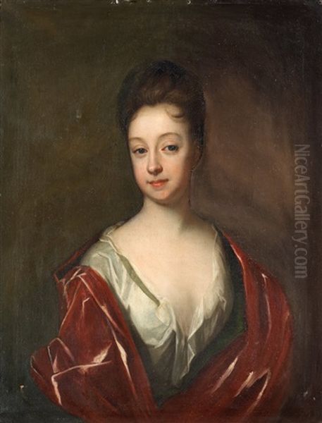 Ulrika Kristina Wellingk (1687-1766) Oil Painting by David von Krafft