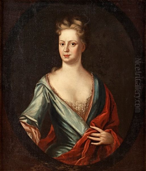 Eva Magdalena Oxenstierna Af Korsholm Och Wasa Oil Painting by David von Krafft