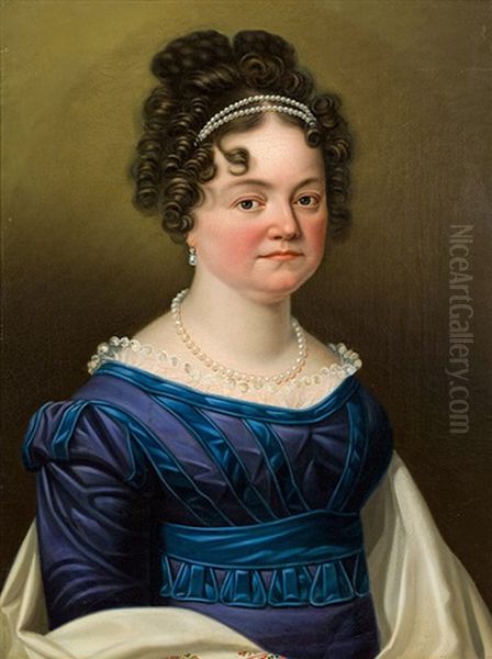 Countess Maria Anna Julia Gyulay, Born Freiin Von Edelsheim Oil Painting by Johann-Peter Krafft