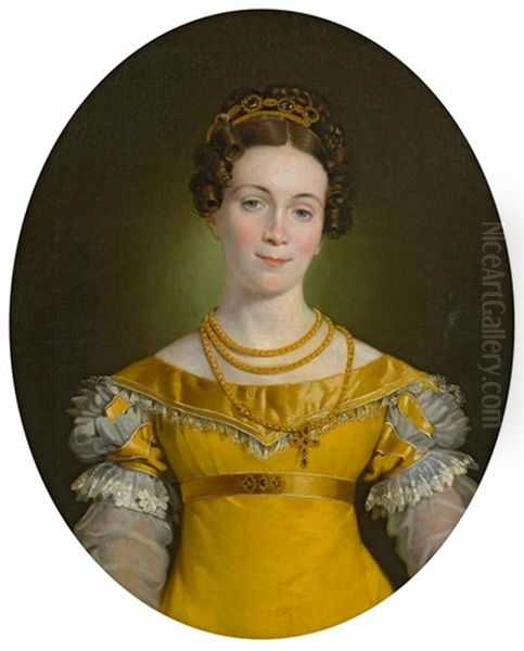 Portrat Der Anna Obermayer Oil Painting by Johann-Peter Krafft