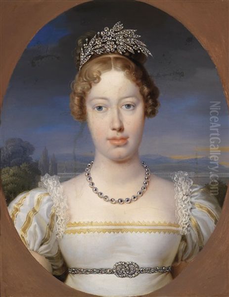 Bildnis Einer Prinzessin Zu Schleswig-holstein Oil Painting by Johann-Peter Krafft