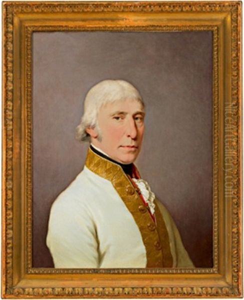 Bildnis Des Freiherrn Toussaint Von Bourgois (thuin Wien) Von 1790 - 1801 Local Direktor In Der Ingenieurs Akademie In Wien Oil Painting by Johann-Peter Krafft