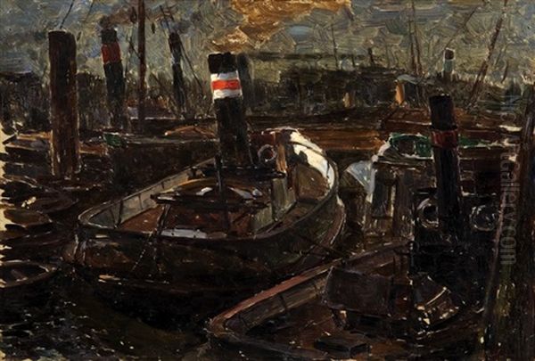 Hamburg Oil Painting by Joseph Kral