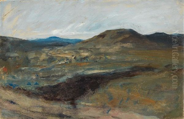 Landscape Study Of Palestine Oil Painting by Johann Victor Kramer