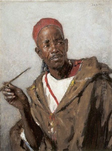 Portrait Eines Orientalen Oil Painting by Johann Victor Kramer