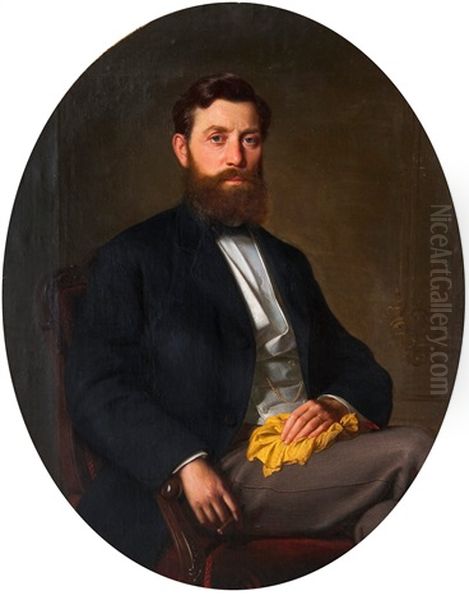 Portrait Of A Man Oil Painting by Ivan Nikolaevich Kramskoy