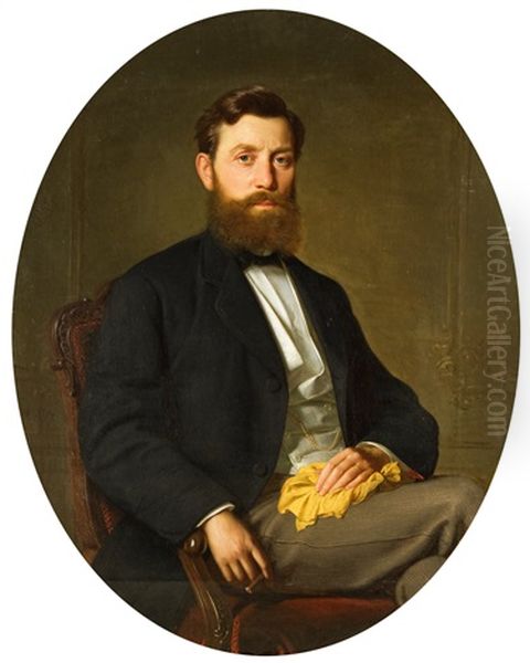 Mansportratt Oil Painting by Ivan Nikolaevich Kramskoy