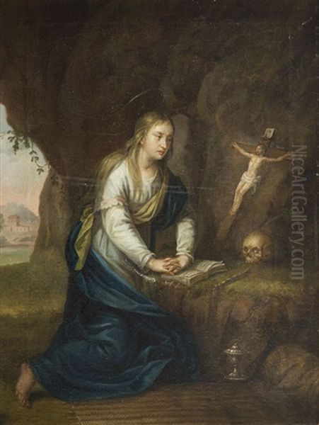 Penitent Mary Magdalene Oil Painting by Josef Kranewitter