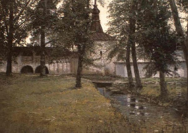 Le Monastere Kirillo-belozerski Oil Painting by Ernst Krantz