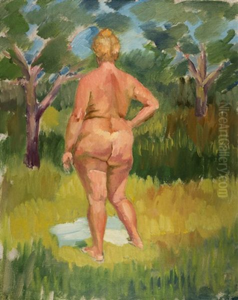 Standing Nude Oil Painting by Dmitry Krapivny