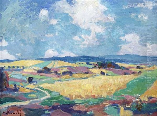 Tschechische Sommerlandschaft Oil Painting by Marcel Krasicky