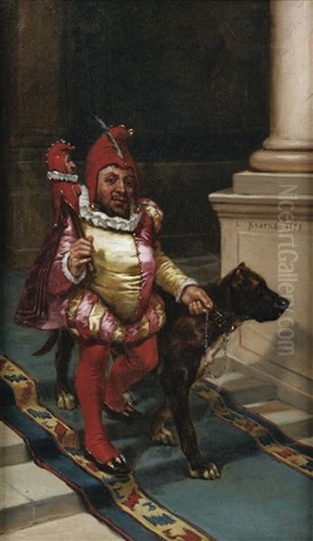 Le Bouffon Du Roi Oil Painting by Charles Louis Kratke