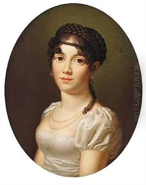 Portraet Af Prinsesse Juliane Af Danmark, Soster Til Christian D. 8 Oil Painting by Christian Gottlieb Kratzenstein-Stub