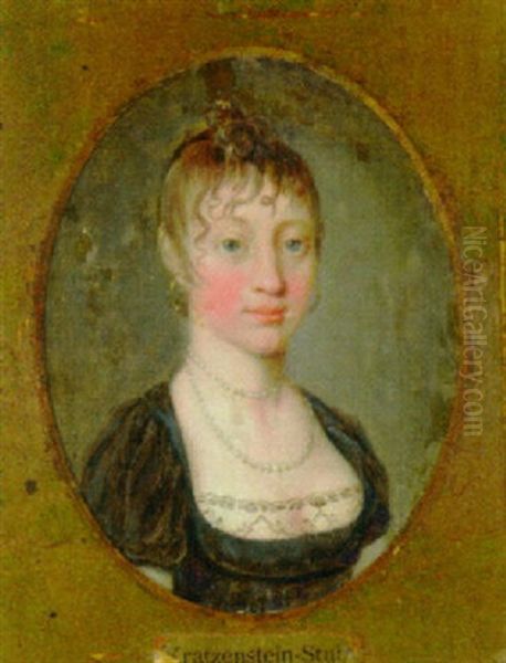 Portraet Af Frederik Vi's Datter Wilhelmine Oil Painting by Christian Gottlieb Kratzenstein-Stub