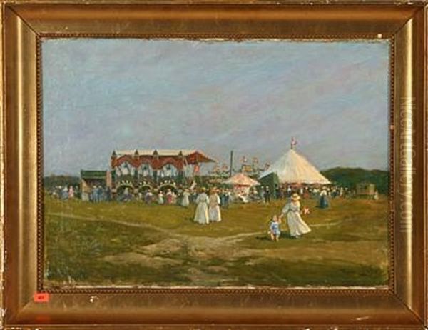 Summer Festival At Fakse Ladeplads, Denmark Oil Painting by Fritz Kraul