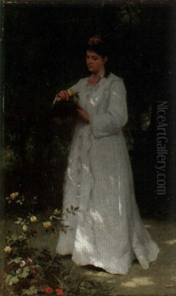 In The Garden Oil Painting by Friedrich Kraus