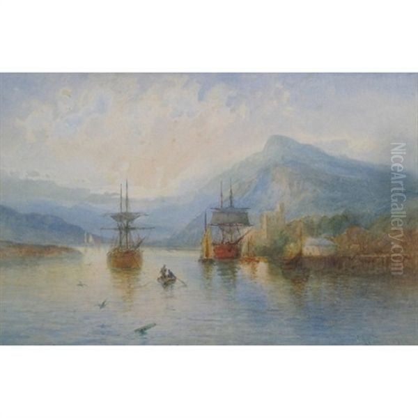 On The Caledonian Canal Oil Painting by Emil Axel Krause