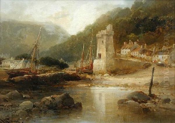 Lynmouth Harbour, Devon Oil Painting by Emil Axel Krause