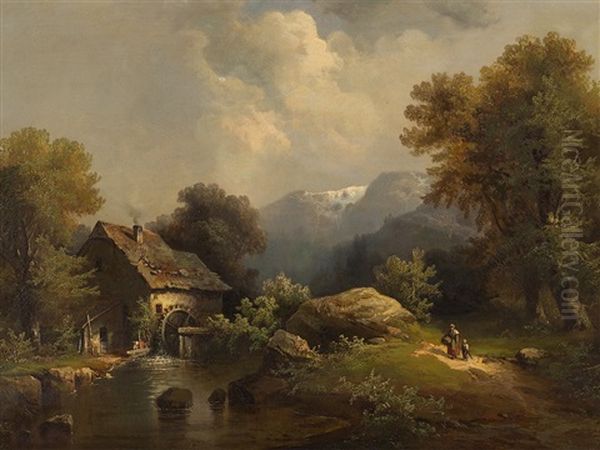 Landscape Oil Painting by Franz Emil Krause