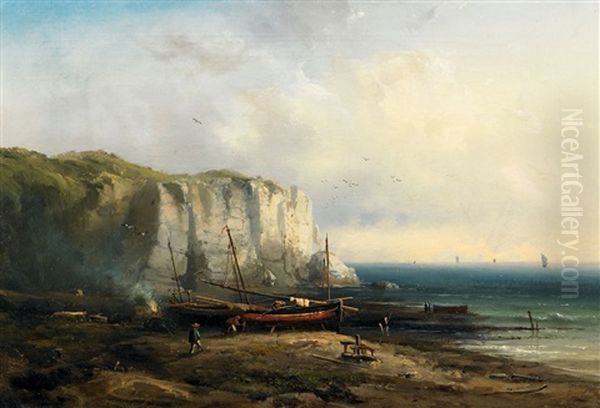 An Der Sudenglischen Kuste Bei Dover Oil Painting by Franz Emil Krause