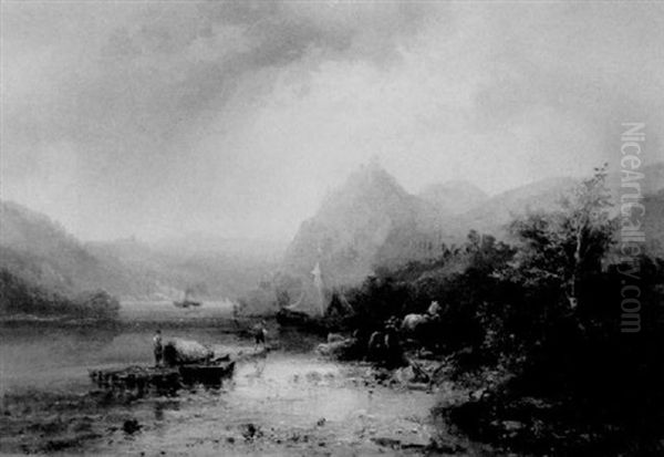 Rheinlandschaft by Franz Emil Krause