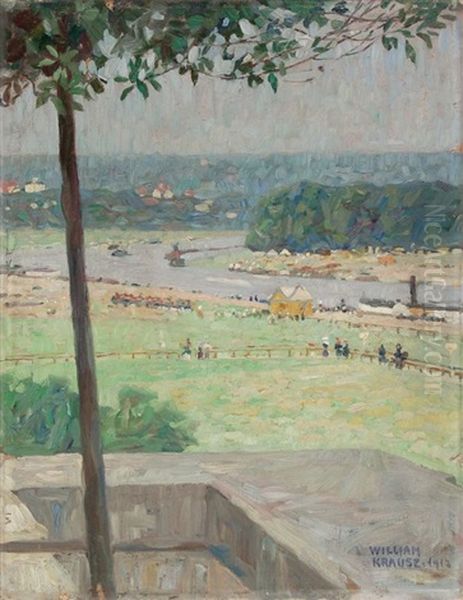 Die Elbe Bei Dresden Oil Painting by William Krause