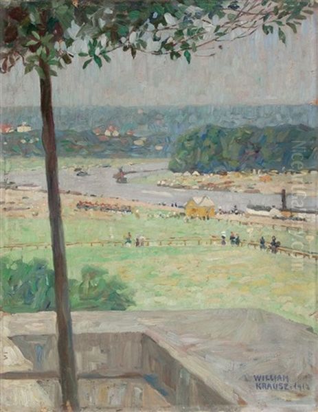 Die Elbe Bei Dresden Oil Painting by William Krause