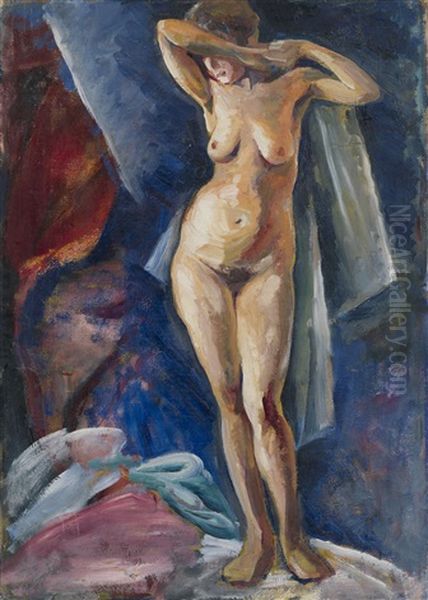 Nude Model Oil Painting by Aleksei Ilych Kravchenko