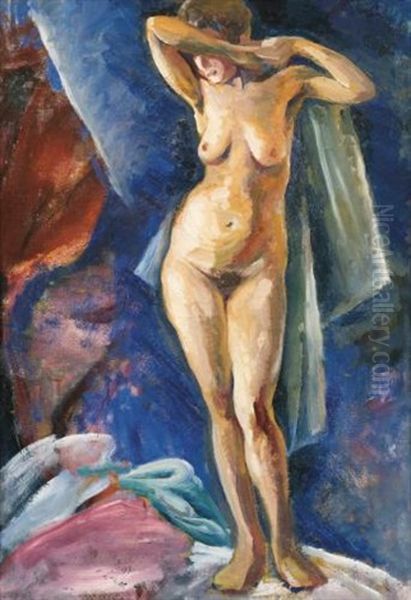 Standing Nude Oil Painting by Aleksei Ilych Kravchenko