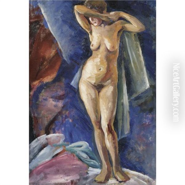 Standing Nude Oil Painting by Aleksei Ilych Kravchenko