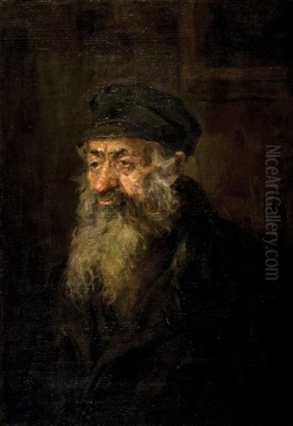 Man With A Beard Oil Painting by Nikolai Ivanovich Kravchenko