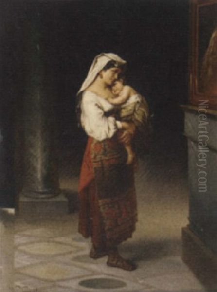 A Prayer Of Thanks Oil Painting by Wilhelm Kray