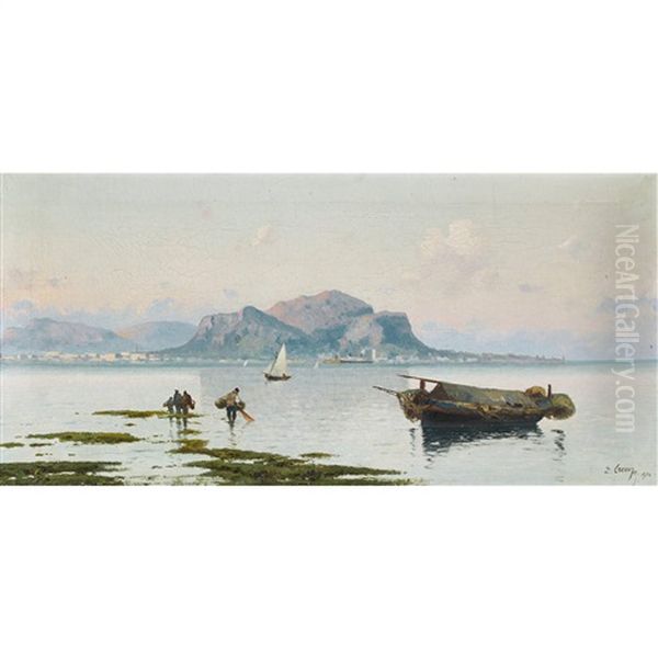 Die Bucht Von Palermo Oil Painting by Eremino Kremp