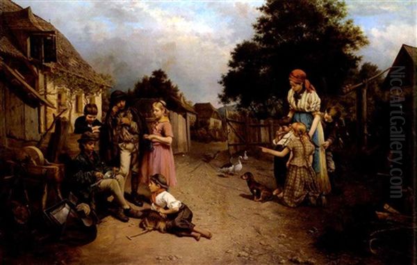 Der Kleine Kesselflicker Oil Painting by Edmund Frederic Arthur Krenn